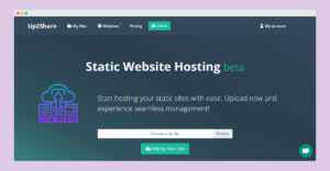 up2share static website hosting